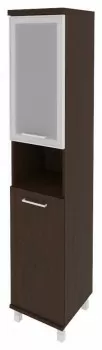 Шкаф высокий узкий комбинированный правый (стекло в раме)