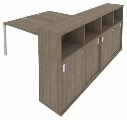 Рабочая станция с опорным шкафом-купе