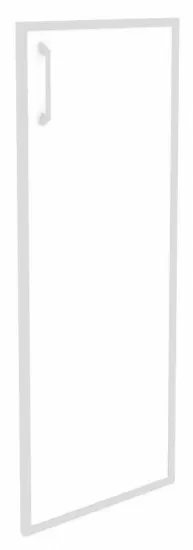 Дверь белое стекло в раме средняя правая