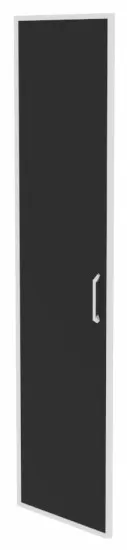 Дверь черное стекло в раме высокая левая