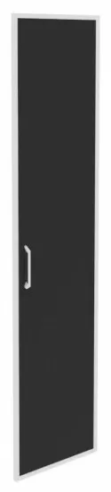 Дверь черное стекло в раме высокая правая