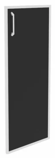 Дверь черное стекло в раме средняя правая