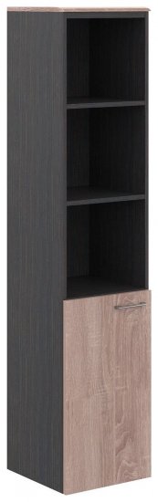 Шкаф колонка с глухой малой дверью и топом левый