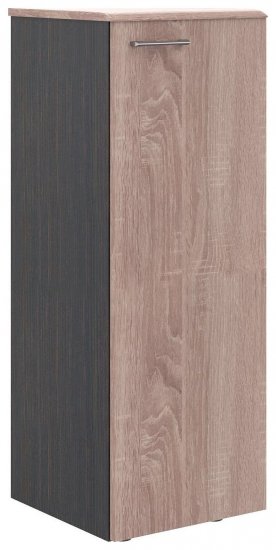 Шкаф колонка с глухой средней дверью и топом правый