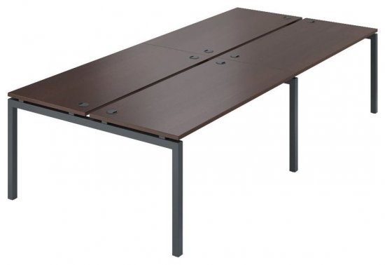 Стол переговорный двойной на металлокаркасе