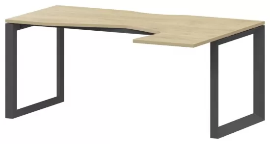 Стол эргономичный правый на О-образном металлокаркасе